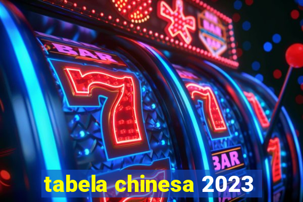 tabela chinesa 2023